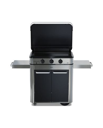 ENOSIGN 80 stainless steel gas plancha combo on trolley ENO