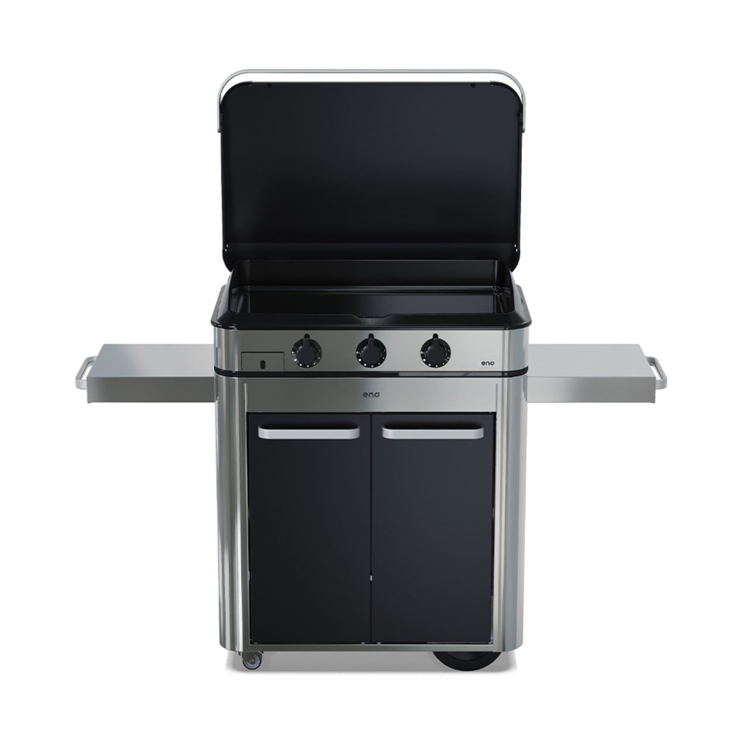 Combo plancha gaz ENOSIGN 80 inox sur chariot ENO
