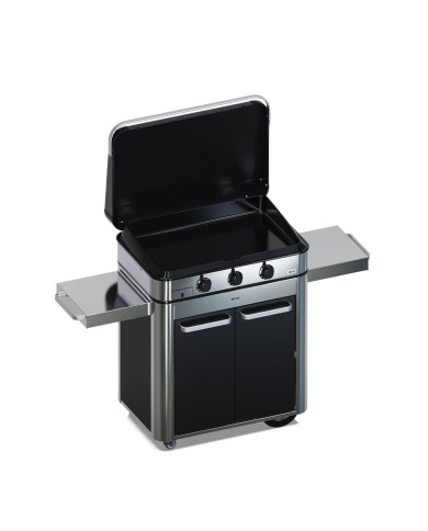 ENOSIGN 80 stainless steel gas plancha combo on trolley ENO