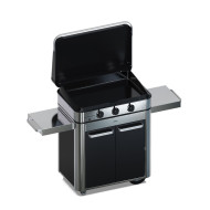 Combo plancha gaz ENOSIGN 80 inox sur chariot ENO
