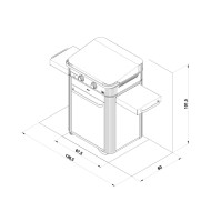 Combo plancha gaz ENOSIGN 65 inox sur chariot ENO