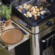 Combo plancha gaz ENOSIGN 65 inox sur chariot ENO