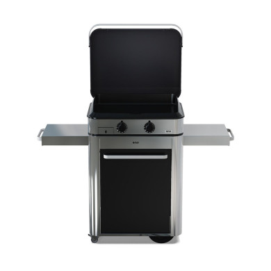Combo plancha gaz ENOSIGN 65 inox sur chariot ENO