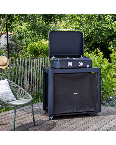 ACHILLE Navy trolley with curtain ENO
