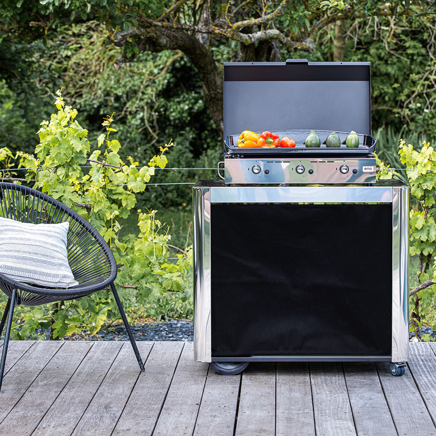 Chariot ACHILLE rideau inox ENO