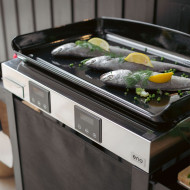 Combo plancha électrique INITIAL 65 inox sur chariot ENO