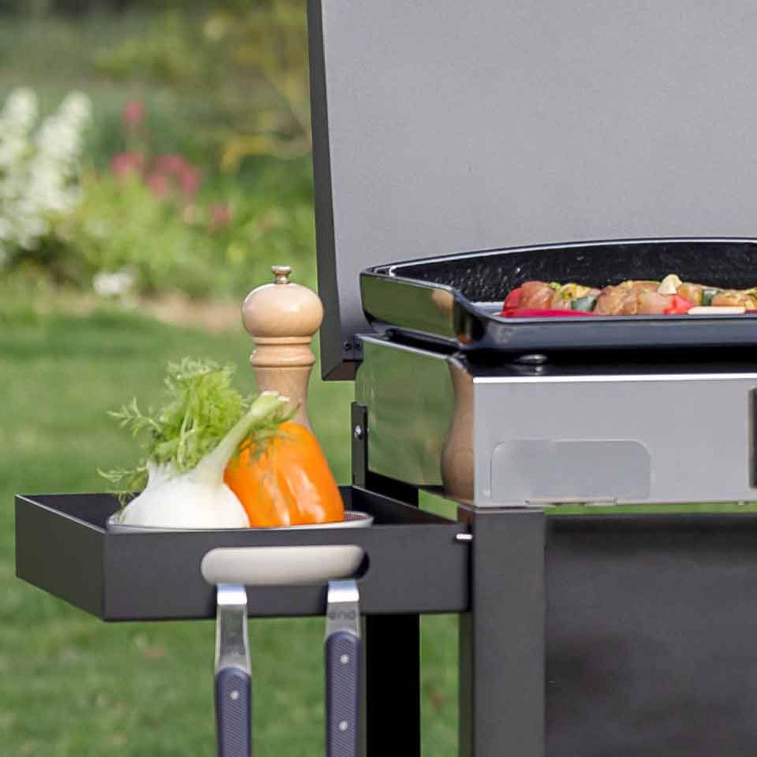 Combo plancha électrique INITIAL 50 inox sur chariot ENO