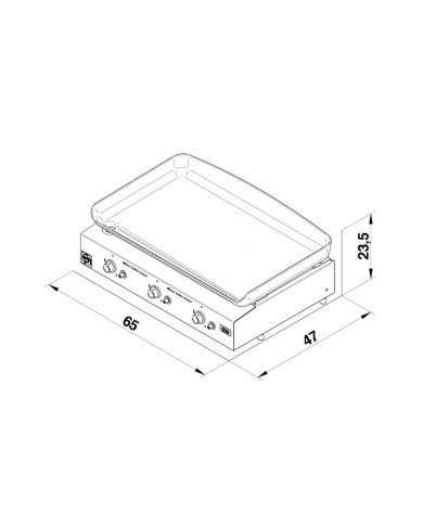 INITIAL 65 stainless steel gas plancha ENO