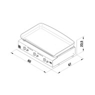Plancha gaz INITIAL 65 inox ENO