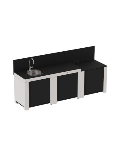 Cuisine extérieure MODULO CLASSIC 3 modules inox ENO