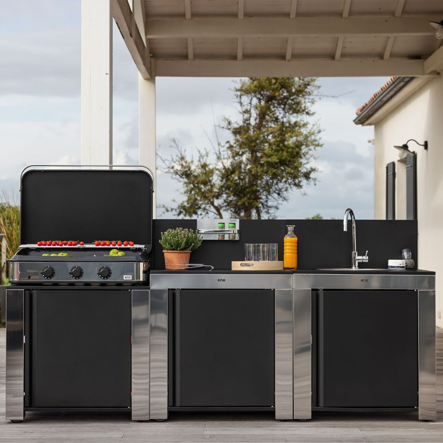 MODULO CLASSIC 3-module stainless steel outdoor kitchen ENO