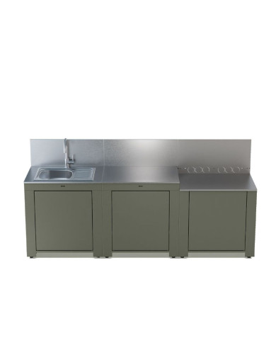Cuisine extérieure MODULO CLASSIC 3 modules Sauge ENO
