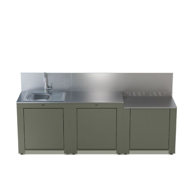 Cuisine extérieure MODULO CLASSIC 3 modules Sauge ENO
