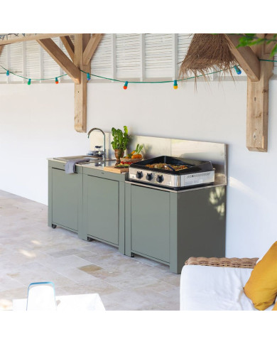 MODULO CLASSIC 3-module Sage outdoor kitchen ENO