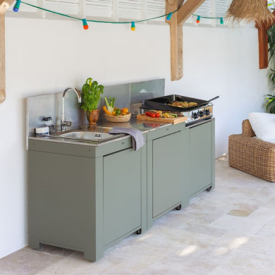 Cuisine extérieure MODULO CLASSIC 3 modules Sauge ENO