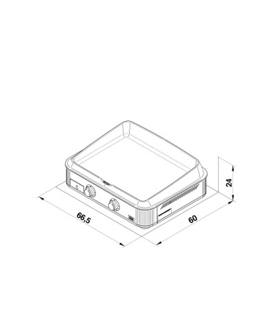 ENOSIGN 65 stainless steel gas plancha ENO