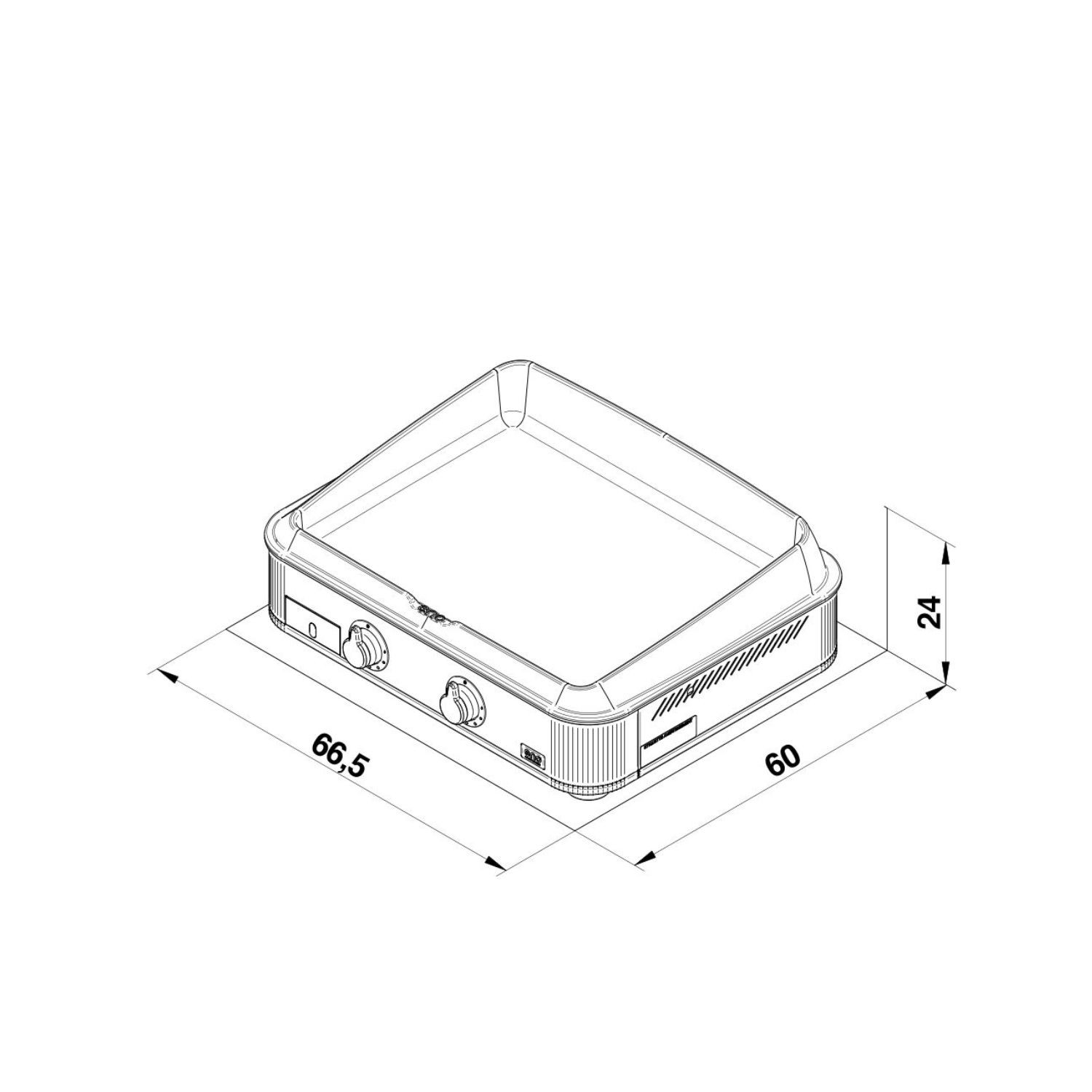 Plancha gaz ENOSIGN 65 inox ENO