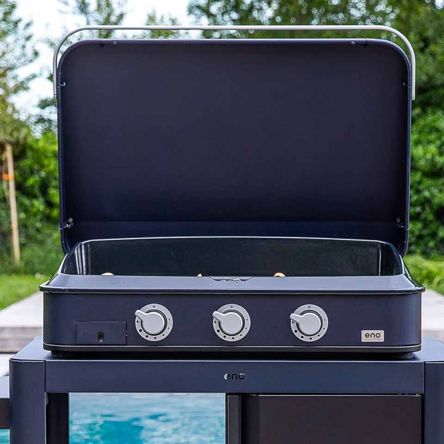 ENOSIGN 80 Navy gas plancha ENO with lid