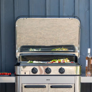 Plancha gaz ENOSIGN 80 inox ENO avec couvercle inox