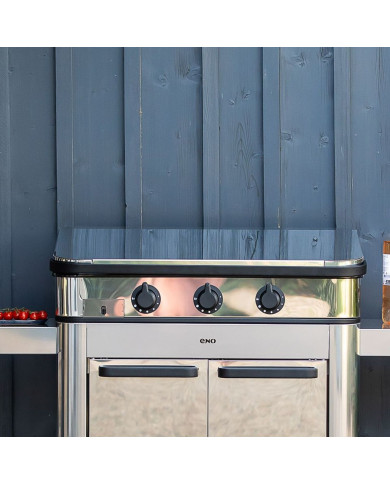 ENOSIGN 80 stainless steel gas plancha ENO with stainless steel lid
