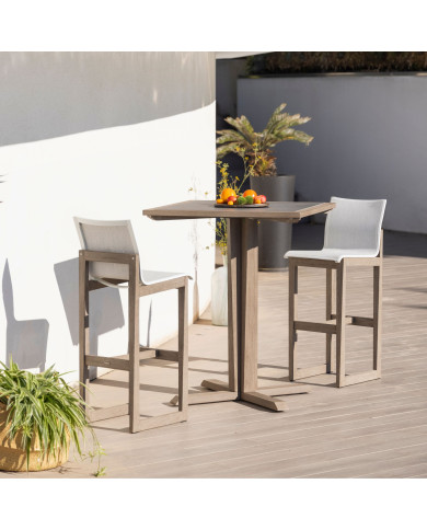 SKAAL black marble ceramic high dining table Les Jardins