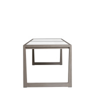 Table bistro rectangle 4/6 personnes céramique tadelakt blanc SKAAL Les Jardins