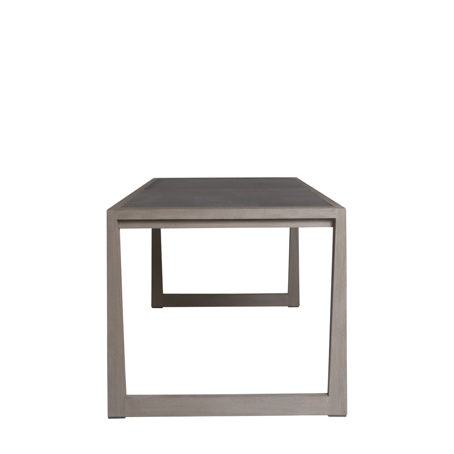 SKAAL black marble ceramic rectangular bistro table 4/6 people Les Jardins