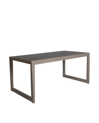SKAAL black marble ceramic rectangular bistro table 4/6 people Les Jardins