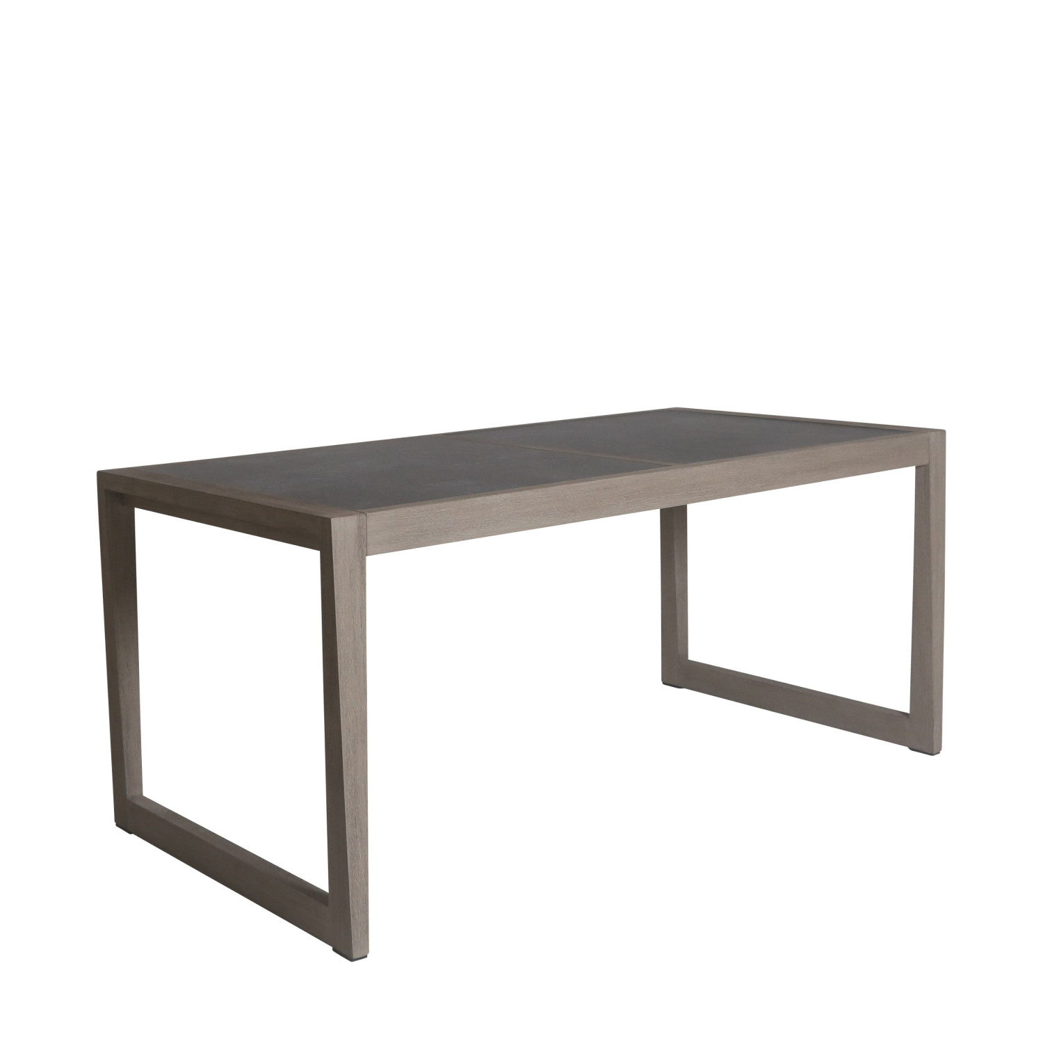 SKAAL black marble ceramic rectangular bistro table 4/6 people Les Jardins
