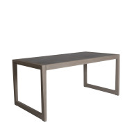 SKAAL black marble ceramic rectangular bistro table 4/6 people Les Jardins