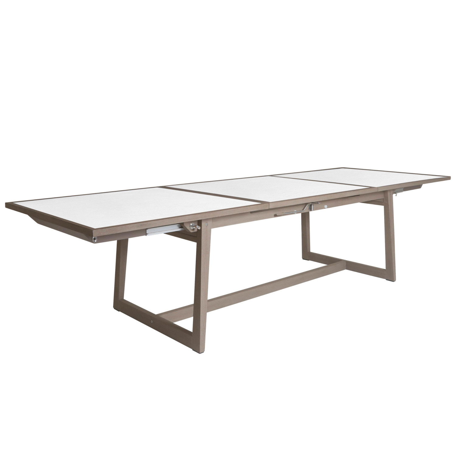 Table extensible 10/12 personnes céramique tadelakt blanc SKAAL Les Jardins