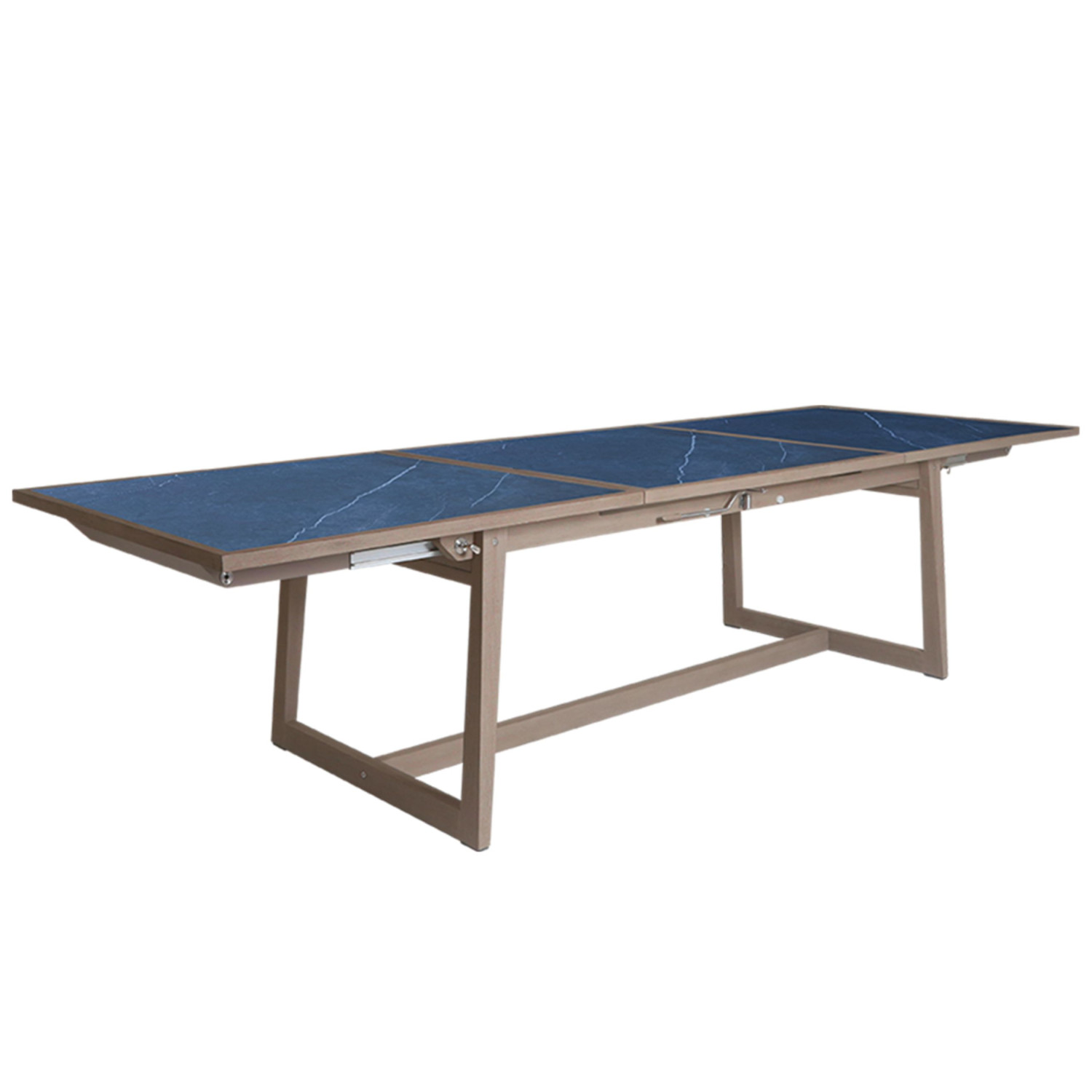 Table extensible 10/12 personnes céramique marbre noir SKAAL Les Jardins