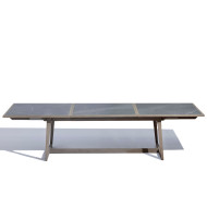 Table extensible 10/12 personnes céramique marbre noir SKAAL Les Jardins