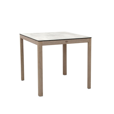 Table bistro 80 x 80 cm HPL béton ciré SKAAL Les Jardins