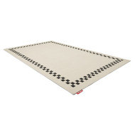 Tapis intérieur extérieur CARPRETTY GRAND Check Border anthracite/crème Fatboy
