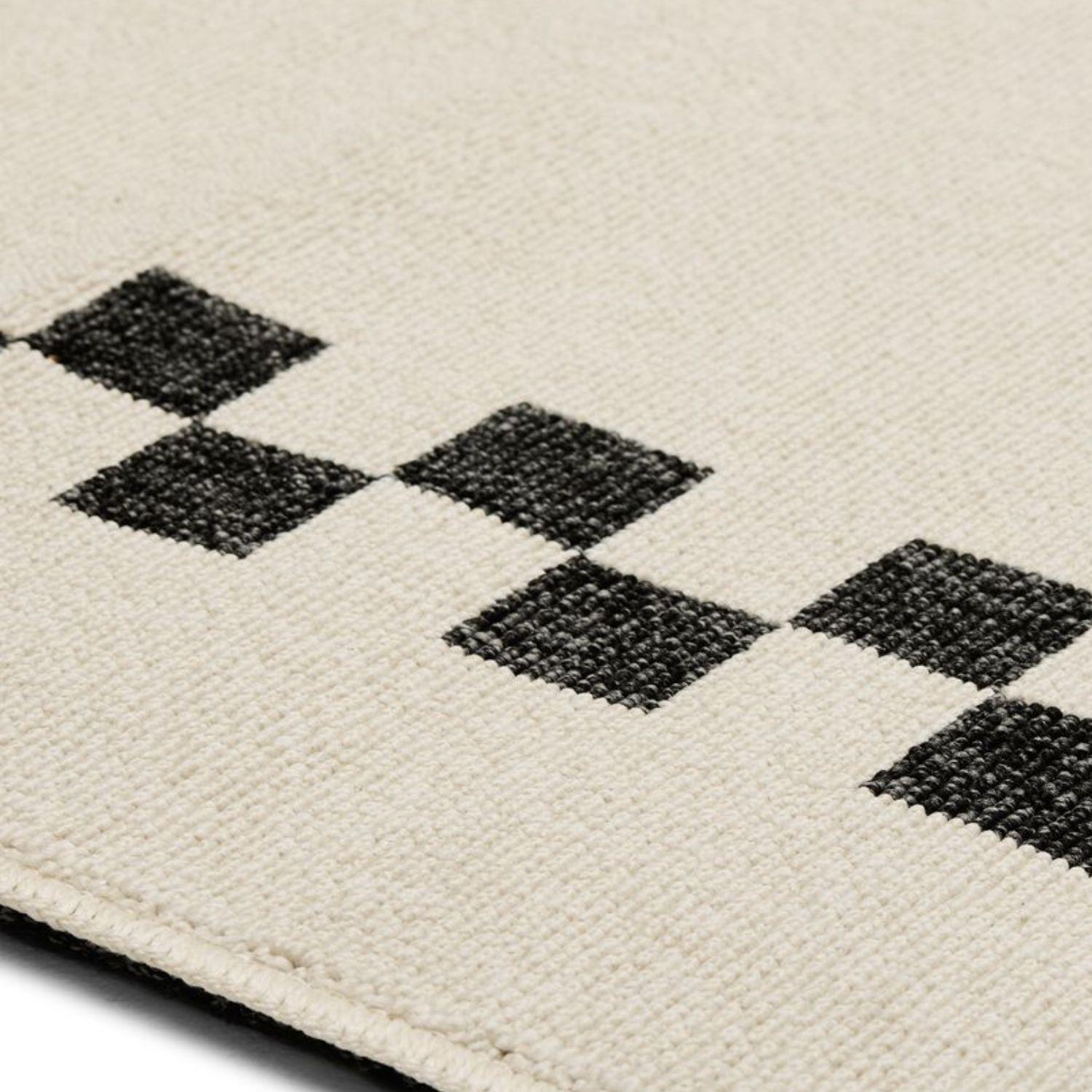 Tapis intérieur extérieur CARPRETTY GRAND Check Border anthracite/crème Fatboy