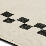 Tapis intérieur extérieur CARPRETTY GRAND Check Border anthracite/crème Fatboy