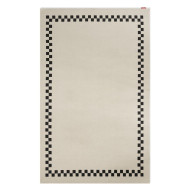 Tapis intérieur extérieur CARPRETTY GRAND Check Border anthracite/crème Fatboy
