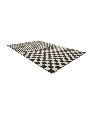 Tapis intérieur extérieur CARPRETTY GRAND Square Affair crème/anthracite Fatboy