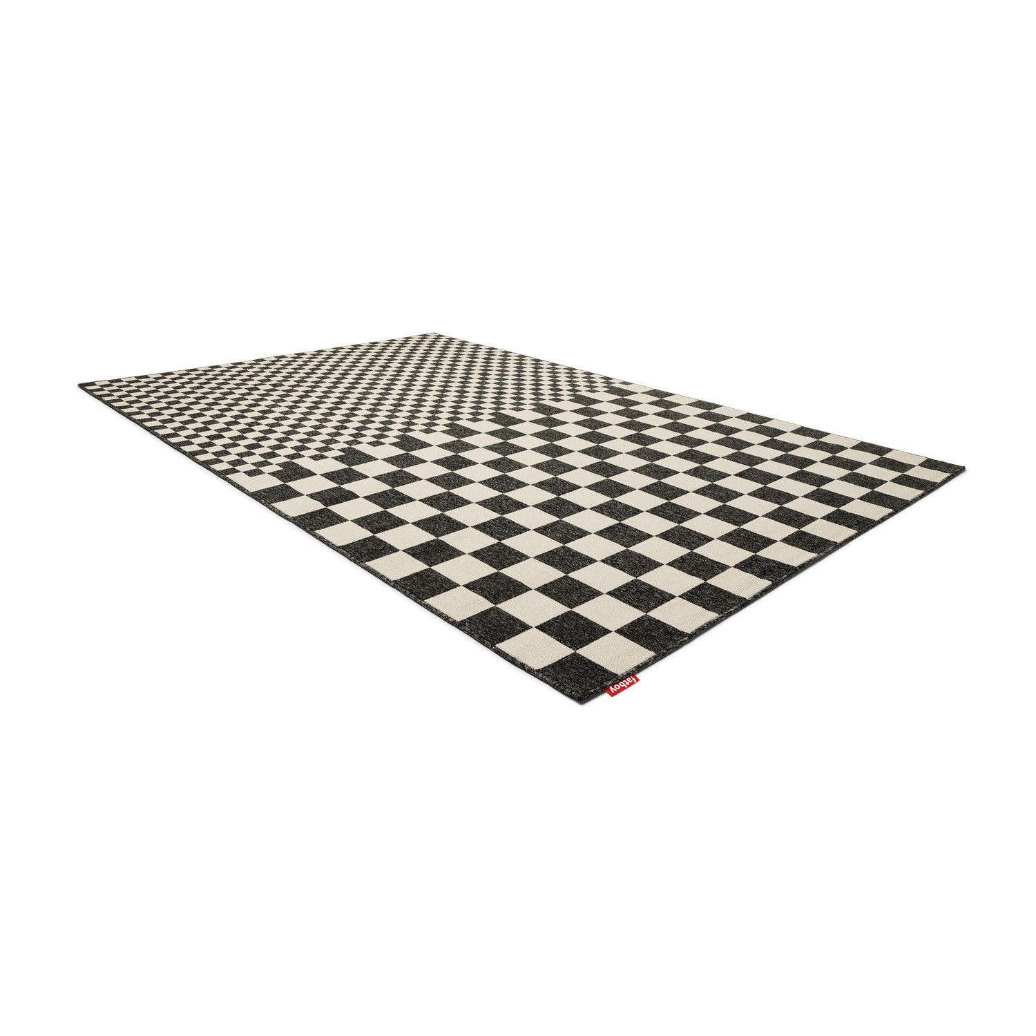 Tapis intérieur extérieur CARPRETTY GRAND Square Affair crème/anthracite Fatboy