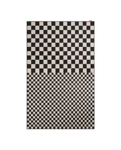 Tapis intérieur extérieur CARPRETTY GRAND Square Affair crème/anthracite Fatboy