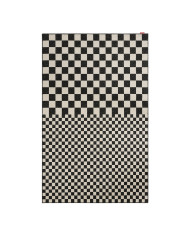 Tapis intérieur extérieur CARPRETTY GRAND Check Border anthracite/crème Fatboy