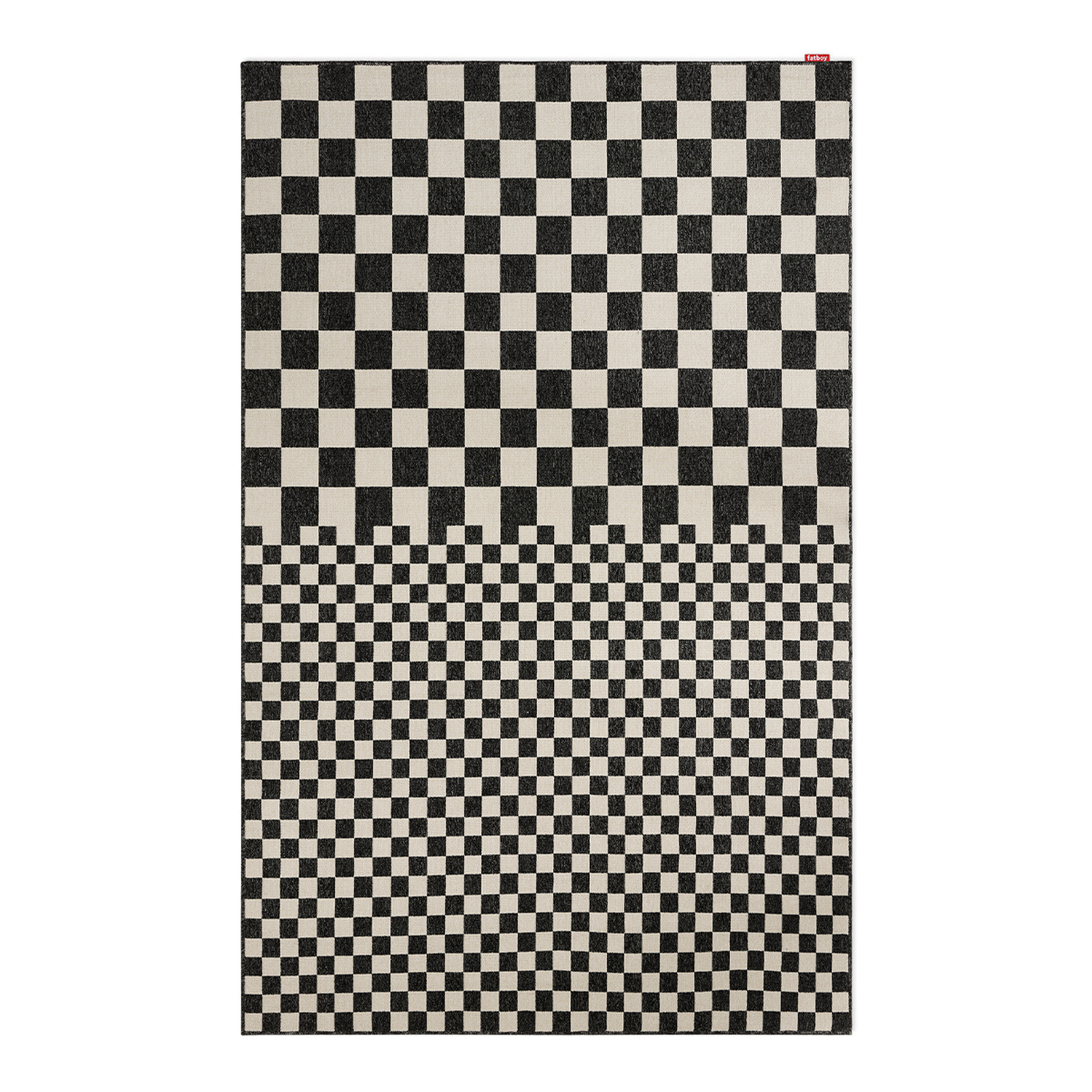 CARPRETTY GRAND Square Affair cream/anthracite indoor outdoor rug Fatboy