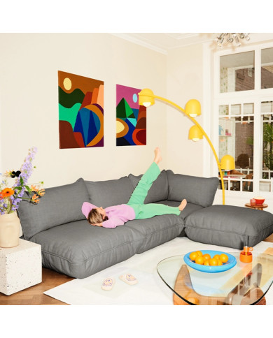 BIG LEBOW Banana Yellow arc floor lamp Fatboy