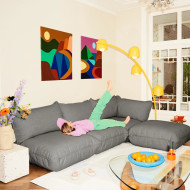 Lampadaire arc BIG LEBOW Banana Yellow Fatboy