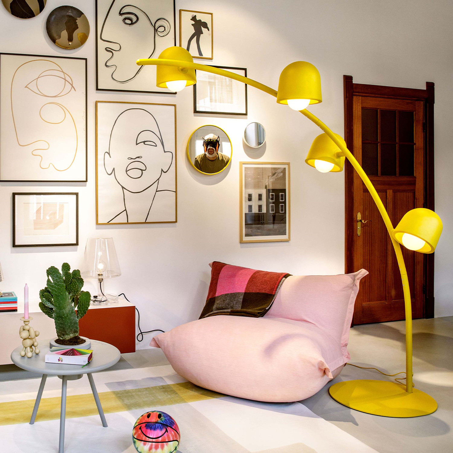 Lampadaire arc BIG LEBOW Banana Yellow Fatboy