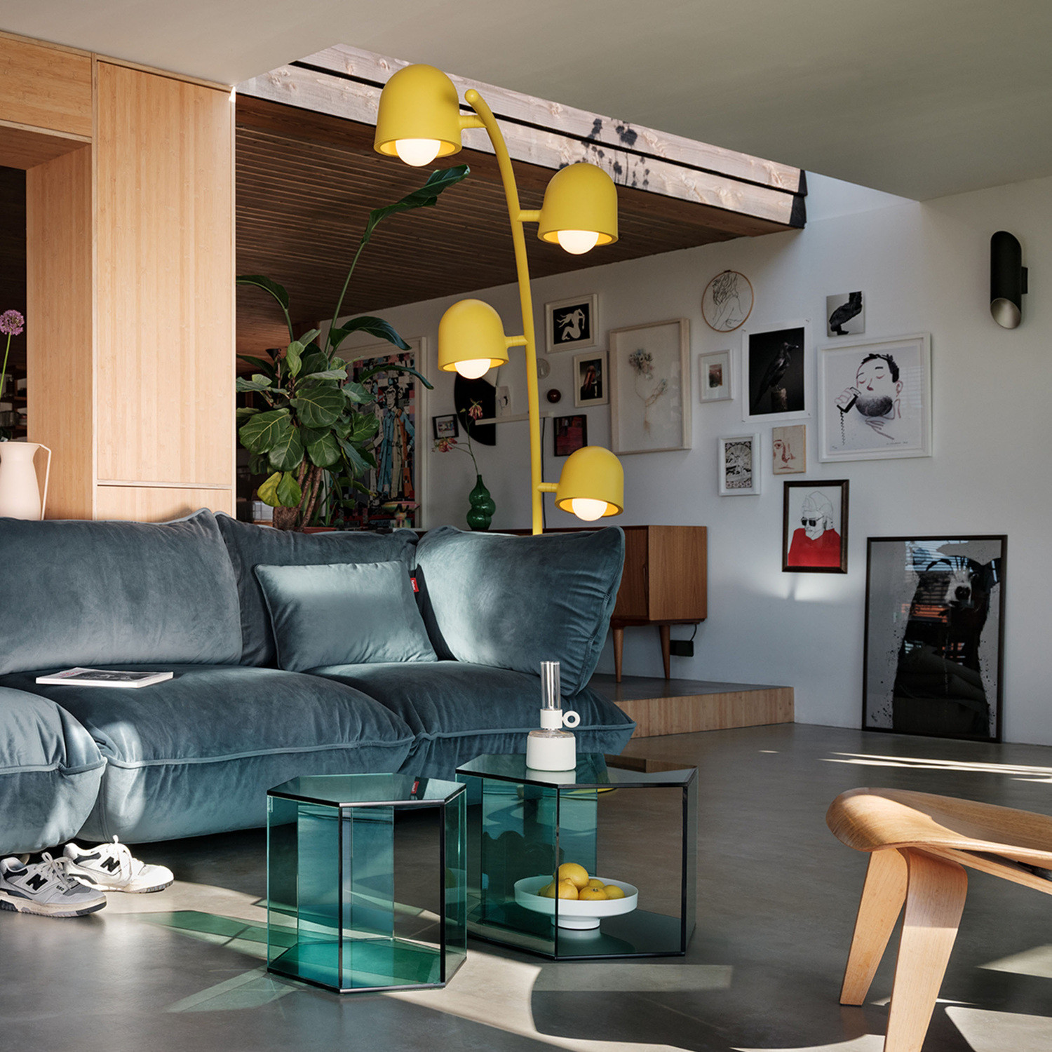 Lampadaire arc BIG LEBOW Banana Yellow Fatboy