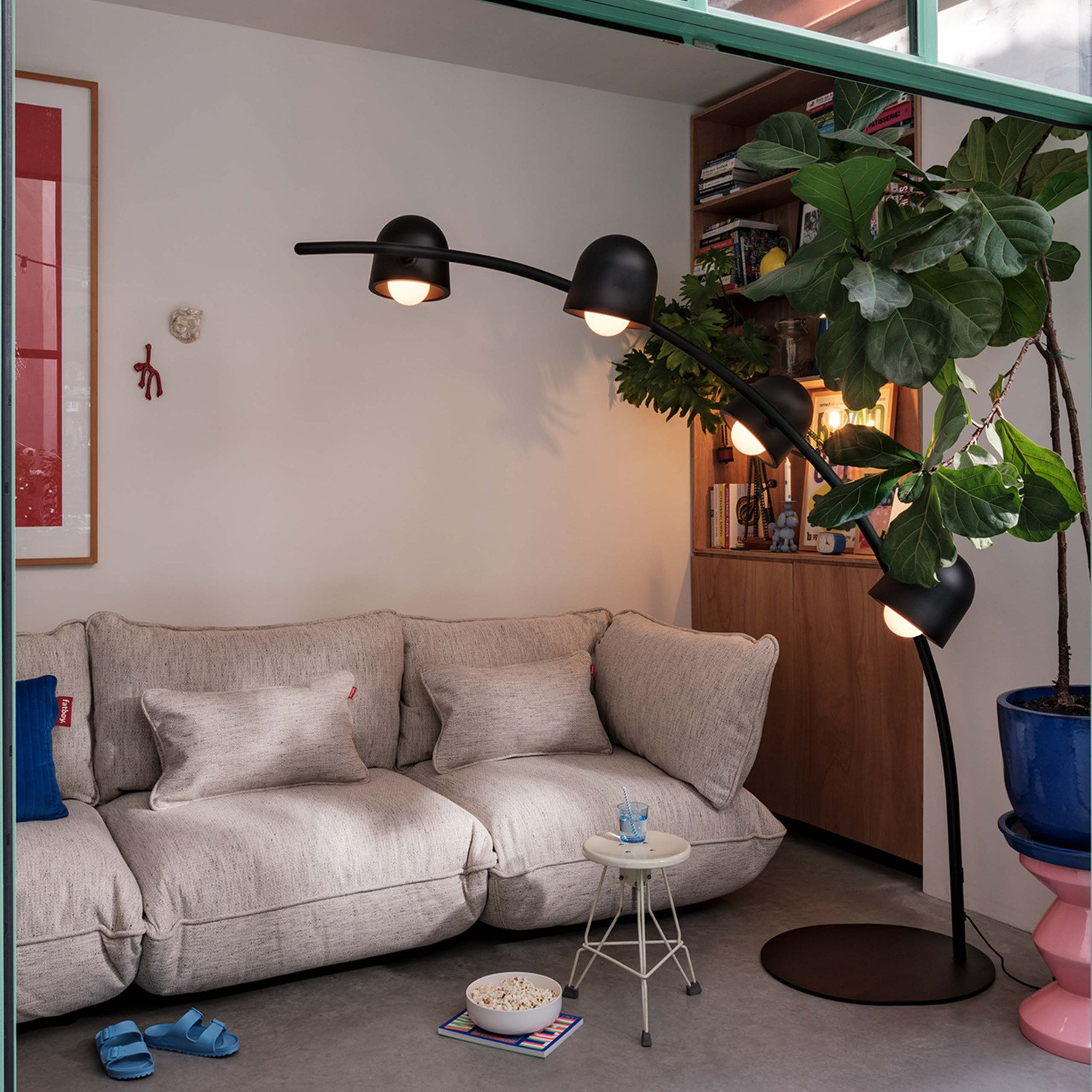 Lampadaire arc BIG LEBOW Anthracite Fatboy