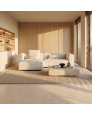 TRAME corner sofa SYMPHONIE Natural fabric Les Jardins du Sud