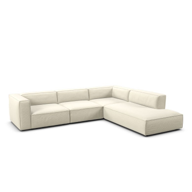 TRAME corner sofa SYMPHONIE Natural fabric Les Jardins du Sud